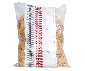 VIVA - E100 - Elastici ad anello - diametro 10 cm - 1 kg - gomma - giallo - Viva - 34147 - Conf. da 1 Pz. - E100