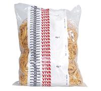 VIVA - E120 - Elastici ad anello - diametro 12 cm - 1 kg - gomma - giallo - Viva - 34148 - Conf. da 1 Pz. - E120