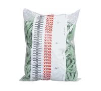 VIVA - F8X100 - Elastici fettuccia - diametro 10 x 0,8 cm - gomma - 1 kg - verde - Viva - 34157 - Conf. da 1 Pz. - F8X100