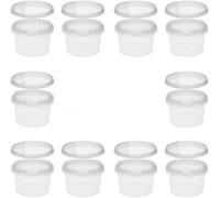Viva-Haushaltswaren Gabriele Hesse e.K. 10 barattoli di plastica con Coperchio, 280 ml, Senza BPA, per Uso Alimentare, con 1 Paletta, PP, 280ml