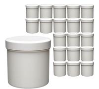 Viva-Haushaltswaren Gabriele Hesse e.K. 20 contenitori vuoti per crema da 125 ml, in plastica per alimenti, senza BPA, realizzati in Germania
