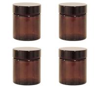 Viva-Haushaltswaren Gabriele Hesse e.K. 4 vasetti in Vetro Marrone da 30 ml, con Etichette per etichettare Barattolo, 4 x 4 x 4.6 cm, 4 unità