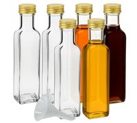Viva Haushaltswaren Glasflasche Bottiglie di Vetro, Argento, 500 ml