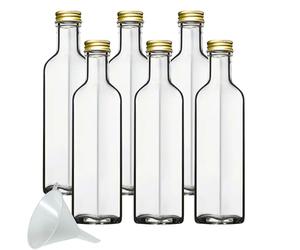 Viva Haushaltswaren Glasflasche Bottiglie di Vetro, Bianco, 250 ml