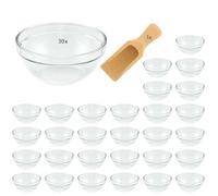 Viva Haushaltswaren "-Set di 30-Ciotola Piccola in Vetro, per la Cottura di ingredienti, spezie, Salse, Tapas, ECC, Diametro 9,5 cm, con Mini Paletta di Legno