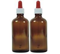 Viva Housewares - 2 flaconi per pipette 100 ml di vetro ambrato