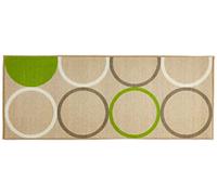 Viva, La Cucina, Tappeto, Beige (Beige/Verde), 140 x 57 cm