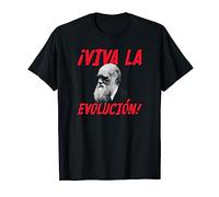 Viva La Evolución Charles Darwin - Ritratto da uomo Maglietta