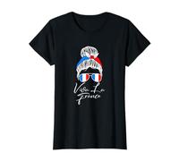 Viva La France Bastille Day Woman - Panino disordinato con bandiera francese Maglietta
