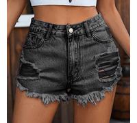 Viva La Moda# Pantaloncini di jeans casual con stampa a lettere di ciliegie, moda versatile per primavera/estate, adatti per festa, appuntamenti, vacanze, uso quotidiano, viaggi, aeroporto L,M,S,XSLet