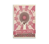 Viva La - Poster da parete in vinile, stile retrò, decorazione nostalgica per la casa e lo spazio musicale, decorazione artistica da parete, moderna decorazione da appendere, 30 x 45 cm