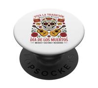 Viva la tradizione del Giorno dei Morti Sugar Skull PopSockets PopGrip Adesivo