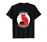 Viva l'italia Anti fascista gattari antifascisti Maglietta
