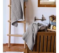 Viva Maison - Asciugamani a nido d'ape, confezione da 4, in cotone turco, extra large, sottili, trama a nido d'ape, set di asciugamani per il bagno (grigio, 50 x 89 cm, set di 4)
