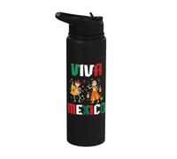Viva Messico Danza Scheletro Messico Indipendenza Messicana Stainless Steel Insulated Water Bottle