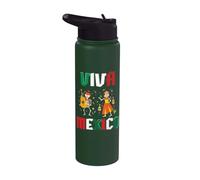 Viva Messico Danza Scheletro Messico Indipendenza Messicana Stainless Steel Insulated Water Bottle