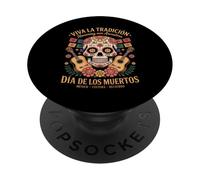 Viva México - Día de los Muertos Fiori & Musica PopSockets PopGrip Adesivo
