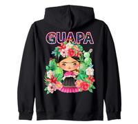 Viva Mexico Mexican Girl Flag Independence Day Girls Kids Felpa con Cappuccio