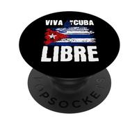 Viva Mi Cuba Libre La Habana Campidoglio e bandiera cubana PopSockets PopGrip Adesivo