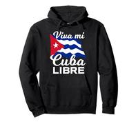 Viva Mi Cuba Libre Sventolando Bandiera Cubana Orgoglio Felpa con Cappuccio