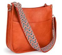 Viva Terry Borsa a tracolla in pelle vegana, alla moda, con tracolla regolabile, Arancione, Medium