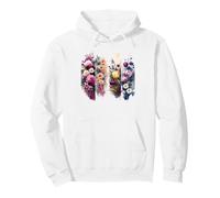 Vivace Acquerello Floreale Bloom Bouquet Art Felpa con Cappuccio