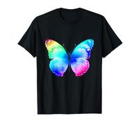 Vivace Arcobaleno Ali di Farfalla Cottagecore Nature Art Maglietta con Stampa Grafica Economica