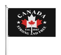 Vivace Bandiera doppia faccia Canada Est 1867 Proud Canadian Vintage Maple Leaves Merch Flag Colorato Bandiera con occhielli in metallo 3x5 Ft per dormitori,Decorazioni per giardino