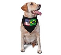 Vivace Bandiera doppia faccia US Brazil America Flag Dog Scarf Resistente alle intemperie Bandiera resistente alle intemperie 3x5 Ft per camere da letto,Decorazioni percortile