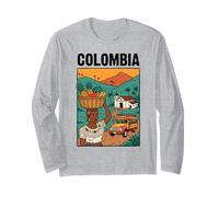 Vivace Cultura Colombiana e Paesaggio Maglia a Manica