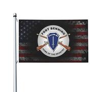 Vivace Decorazione esterna Fort Benning PAO Home of The Infantry Flag Doppia faccia Bandiera resistente alle intemperie 3x5 Ft per Spazi interni,Decorazioni per giardino