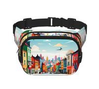 Vivaci zone rurali stampato marsupio alla moda, borsa messenger unisex, marsupio da viaggio alla moda