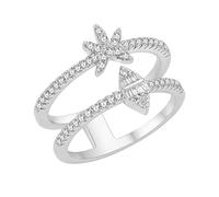 Vivaday Anello delicato ed elegante per tutti i giorni | Gioielli dal design elegante e alla moda con zirconi cubici floreali | Anelli moderni alla moda resort - Taglia 10 YA6118