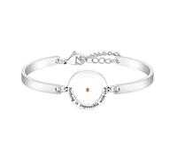 Vivaday Bracciale Con Semi Di Senape Da Donna, Bracciale Rigido Regolabile Placcato Argento, Gioiello Ispirato Alla Fede “Niente È Impossibile Con Dio” Regalo Cristiano YA6454