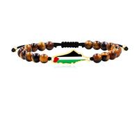 Vivaday Bracciale con simbolo palestinese Gioielli con spirito palestinese | Braccialetti con bandiera per la solidarietà | Braccialetto per la pace e la giustizia nella mediorientale YA5213