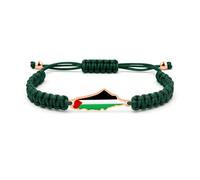 Vivaday Bracciale in corda intrecciata Palestina | Braccialetti per la giustizia e la libertà | Gioielli con simbolo nazionale palestinese | Braccialetto della pace per l'unità culturale YA5882