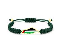 Vivaday Bracciale intrecciato culturale palestinese Braccialetti di sostegno per la pace | Braccialetto con orgoglio del patrimonio palestinese | Design personalizzato con simbolo di pace YA5882