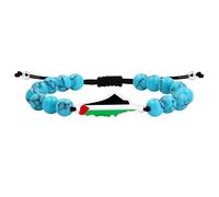 Vivaday Bracciale Palestine Colors | Braccialetto di sostegno alla libertà | Gioielli della pace con bandiera palestinese | Braccialetti della cultura mediorientale | l'orgoglio palestinese YA6029