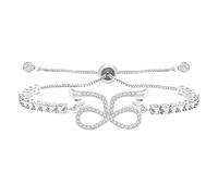 Vivaday Braccialetto eterno regolabile con fiocco e ali | Gioielli da tennis angelo custode da donna | braccialetti scorrevoli amore e romanticismo | simbolo di femminilità ed eleganza | YA4874
