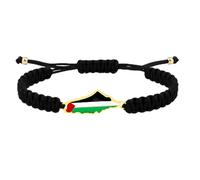 Vivaday Braccialetto fatto a mano eredità palestinese | Braccialetti con perline a sostegno della giustizia e della bandiera palestinese | Gioielli per l'orgoglio palestinese pacifico YA5882