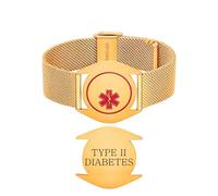 Vivaday Braccialetto medico personalizzato Cinturino identificativo di emergenza in acciaio inossidabile | Gioielli personalizzati non irritanti | Unisex per corsa o arrampicata YA6080