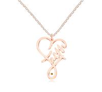 Vivaday Collana con ciondolo a forma di cuore con ciondolo a forma di cuore con simbolo dell'alfabeto cristiano, Matteo 17:20, versi della Bibbia, gioielli religiosi in bianco/oro/oro rosa placcato