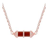Vivaday Collana girocollo in agata rossa con cristallo Reiki, ciondolo a forma di proiettile curativo per chakra, da donna, esagonale placcato in oro rosa, elegante collana da donna con pietra