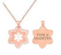 Vivaday Collana medica Celestial Star | Targhetta con simbolo a stella inciso | Catena regolabile alla moda per sport o arrampicata | Comodo gioiello di identificazione medica YA5503