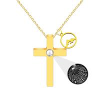 Vivaday Collana regolabile con ciondolo a forma di croce Matteo 17:20 Bless 100 Lingue | Gioielli cristiani con versi biblici di semi di senape | Fede piccola come un seme di senape può spostare le