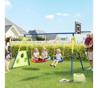 VivaGarden Altalena da Giardino per Bambini 4 in 1 288x160x220 cm Multicolore
