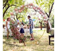 VivaGarden Arco da Giardino in Acciaio per Piante Rampicanti 222x60x224 cm Oro