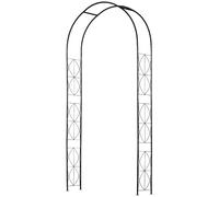 VivaGarden Arco per Rose e Supporto per Piante Rampicanti in Metallo 114x30x230 cm colore Nero