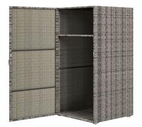 VivaGarden Armadietto da Esterno / Balcone 1 Anta 1 Ripiano 60x63x120 cm Grigio