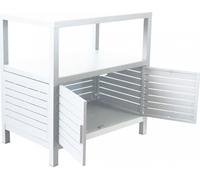 VivaGarden Armadietto da Esterno / Balcone in Metallo 90x55x90 cm Bianco